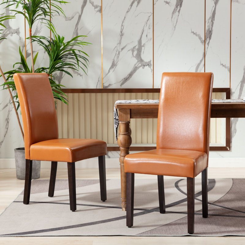 Red Barrel Studio® Elegant Modern Upholstered Dining Chairs Leather